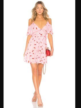 NWT LPA Cold Shoulder Ruffle Wrap Dress | Size M